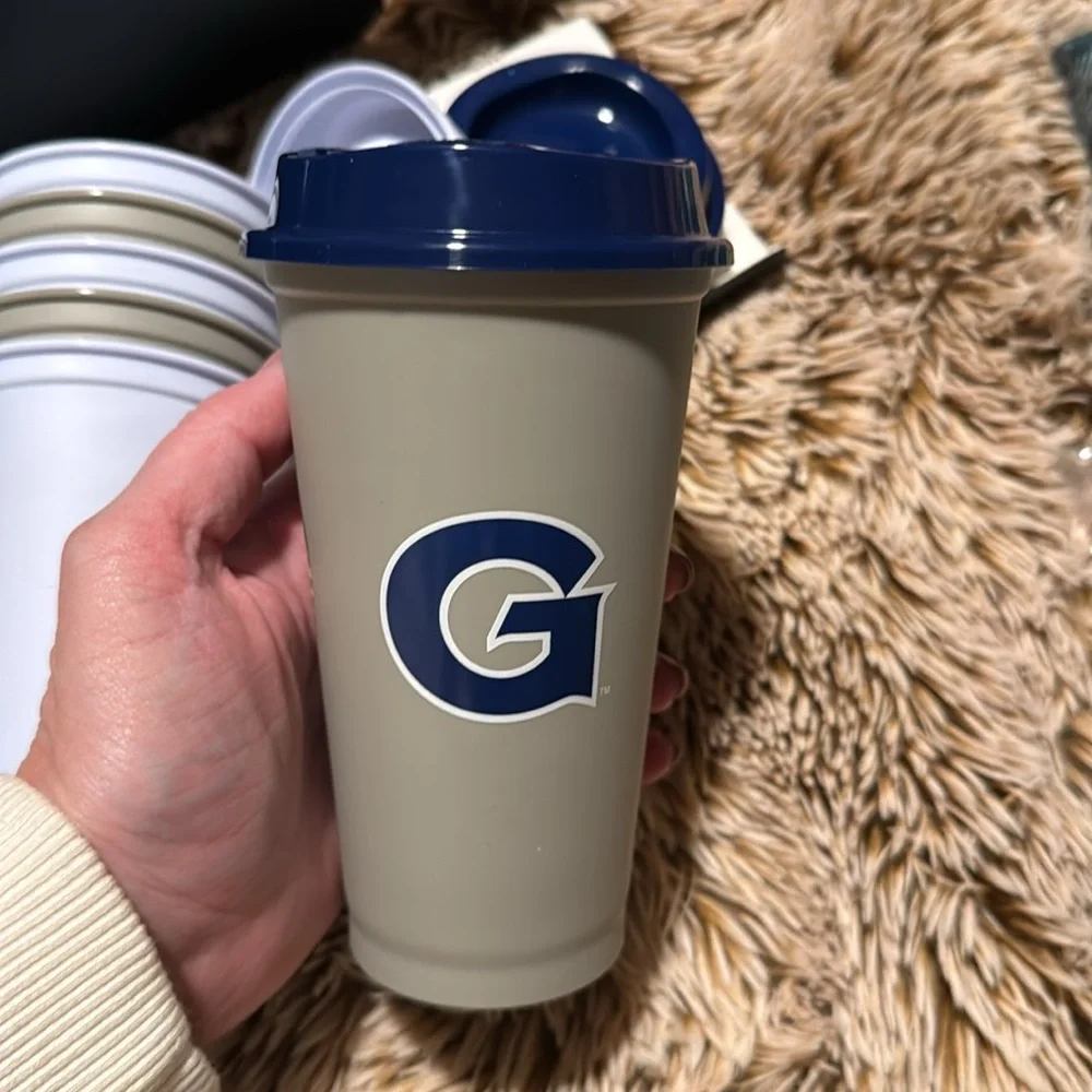 NIB Georgetown Grayson College Starbucks Hot Cup Set of 5 Campus Collection - Picture 4 of 6